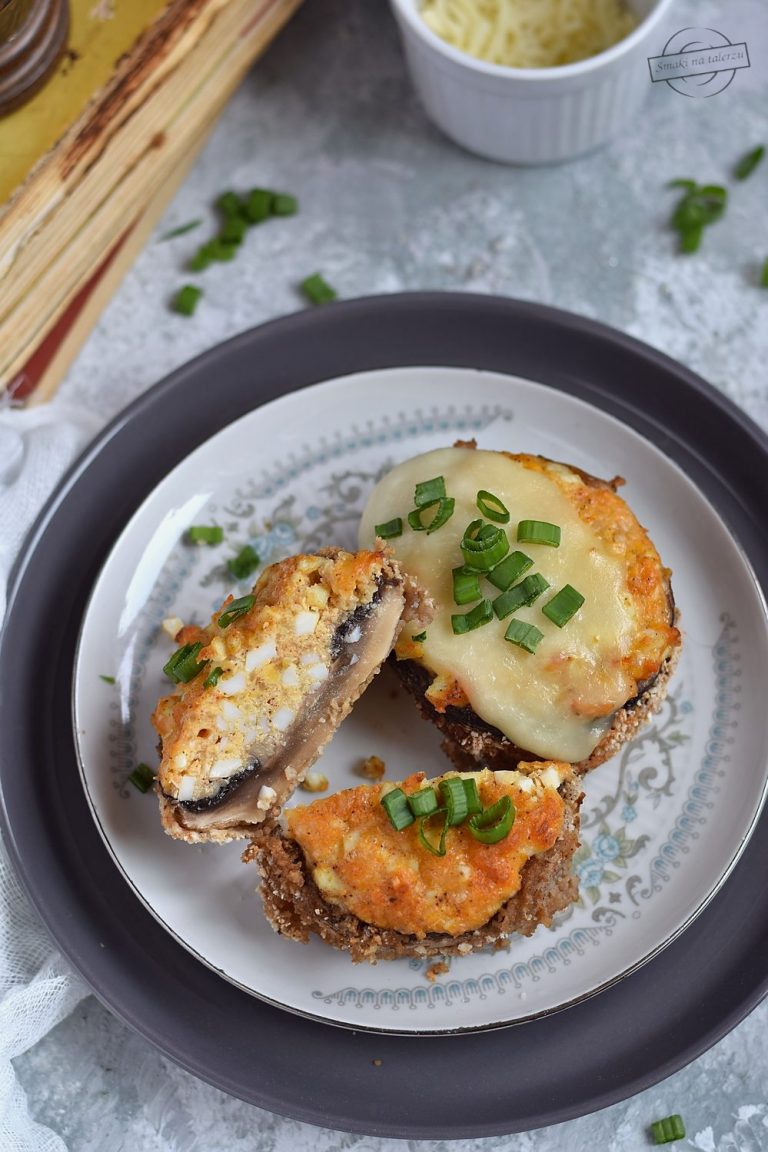 Pieczarki faszerowane pastą jajeczną Smaki na talerzu