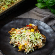 zapiekanka gyros na chlebie tostowym