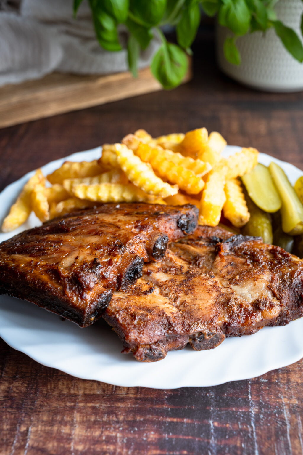 żeberka bbq długo pieczone w piekarniku