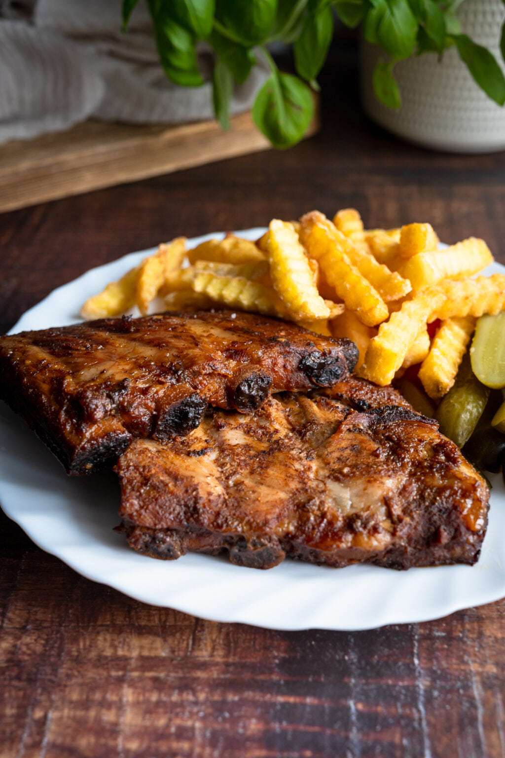 żeberka bbq długo pieczone w piekarniku