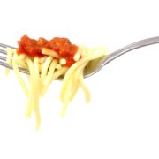 spaghetti on a fork
