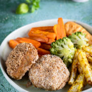 mielone z indyka + frytki z batata