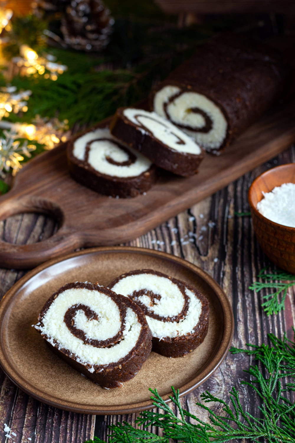 Rolada herbatnikowo-kokosowa